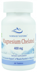 Norway Nature, Magnesium Chelated 400 мг, 120 таб.