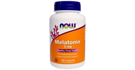NOW, MELATONIN 3 мг, 180 капс.