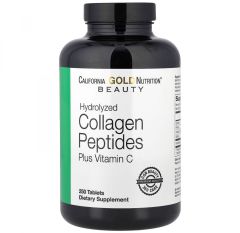 California Gold Nutrition, Пептиды Коллагена+ Вит.C, 250 таб.