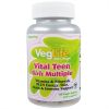 VegLife, Vital Teen, витаминный комплекс для девочек, 60 капс.
