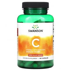 Swanson, Vitamin C W/Rose Hips 1000 мг, 90 капс.